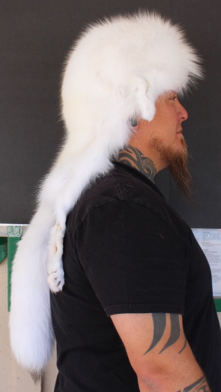 Arctic Fox Mountain Man Fur Hat (no face)