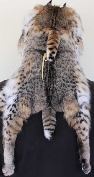 Bobcat Mountain Man Fur Hat with Face