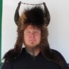 Buffalo Mountain Man Fur Hat with Horns