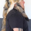 Gray Fox Mountain Man Fur Hat with 4 Tails