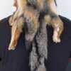 Gray Fox Mountain Man Fur Hat with 4 Tails