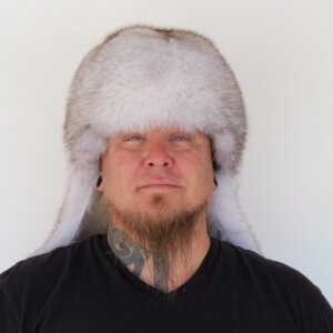 Blue Fox Mountain Man Fur Hat