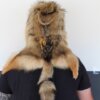 Coyote Mountain Man Fur Hat with Three Tails