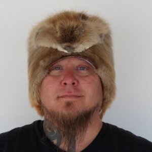 Beaver Mountain Man Fur Hat with Tail