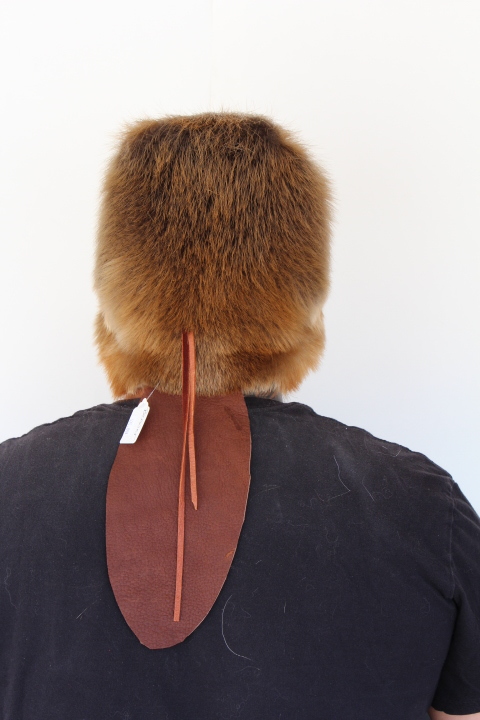 Beaver Mountain Man Fur Hat with Tail