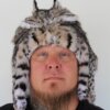 Bobcat Mountain Man Fur Hat with Face