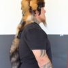 Cross Fox Mountain Man Fur Hat with Face