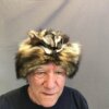 Raccoon hat with face and tail