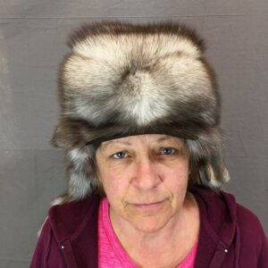 Blue Fox Mountain Man hat with bill