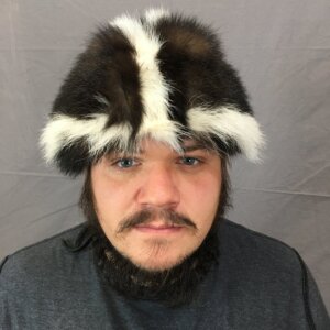 Skunk hat with tail