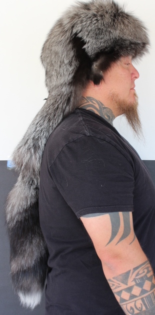 Silver Fox Mountain Man Fur Hat