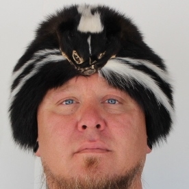 Skunk Fur Hat with Face
